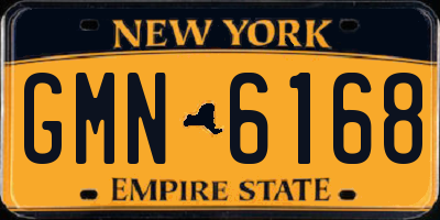 NY license plate GMN6168