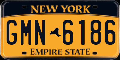 NY license plate GMN6186