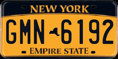 NY license plate GMN6192