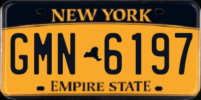 NY license plate GMN6197