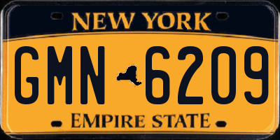 NY license plate GMN6209
