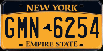 NY license plate GMN6254