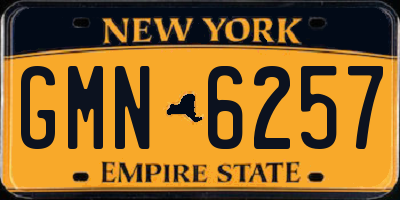 NY license plate GMN6257