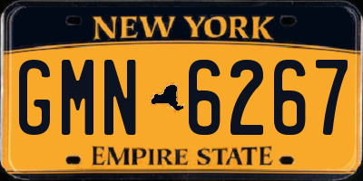 NY license plate GMN6267