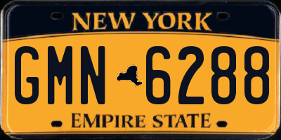 NY license plate GMN6288