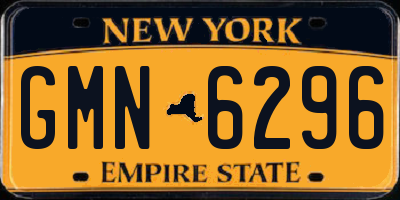 NY license plate GMN6296