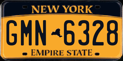 NY license plate GMN6328