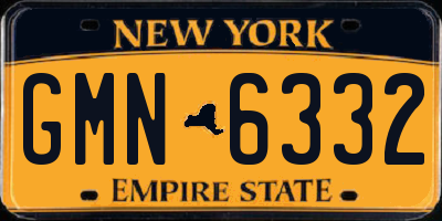 NY license plate GMN6332