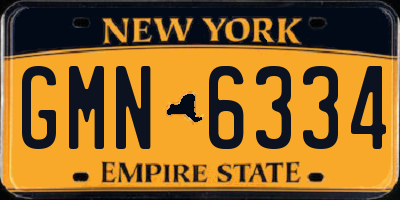 NY license plate GMN6334