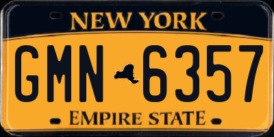 NY license plate GMN6357