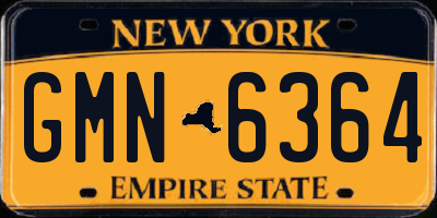 NY license plate GMN6364