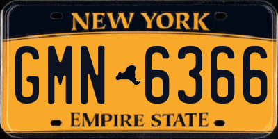 NY license plate GMN6366