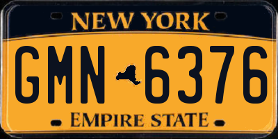 NY license plate GMN6376