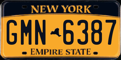 NY license plate GMN6387
