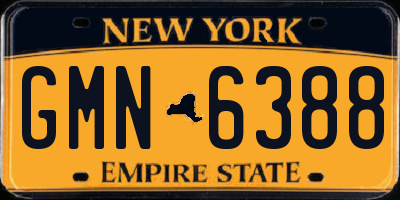 NY license plate GMN6388