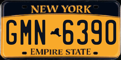 NY license plate GMN6390