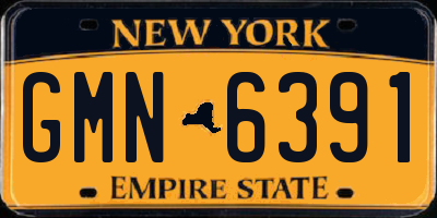 NY license plate GMN6391