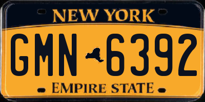 NY license plate GMN6392