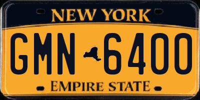 NY license plate GMN6400