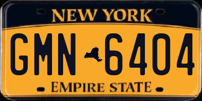 NY license plate GMN6404