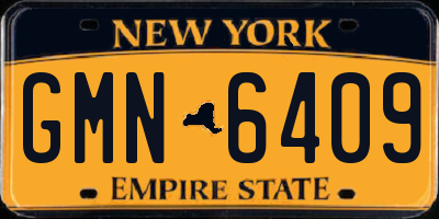NY license plate GMN6409