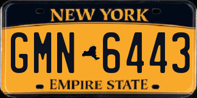 NY license plate GMN6443