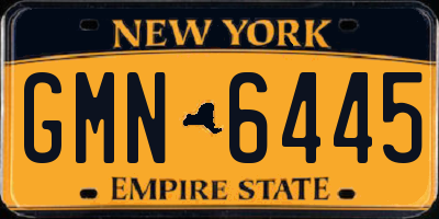 NY license plate GMN6445
