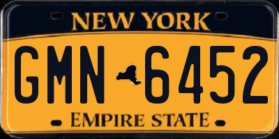 NY license plate GMN6452