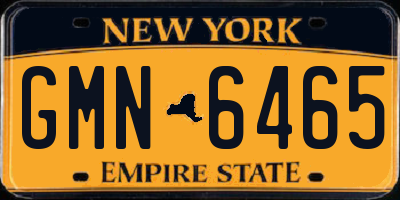 NY license plate GMN6465
