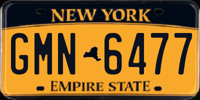 NY license plate GMN6477