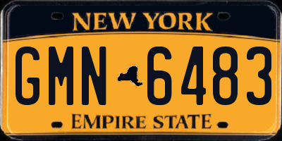 NY license plate GMN6483