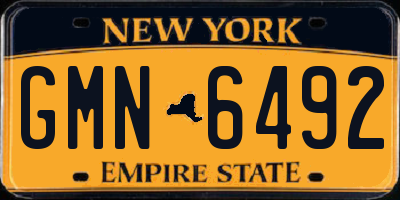 NY license plate GMN6492