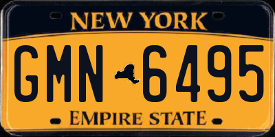 NY license plate GMN6495