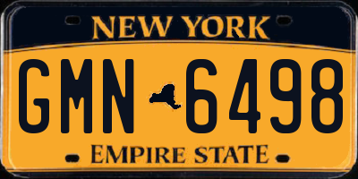 NY license plate GMN6498