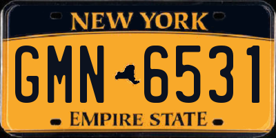 NY license plate GMN6531