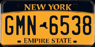 NY license plate GMN6538
