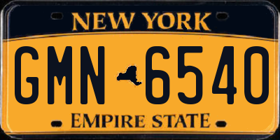 NY license plate GMN6540