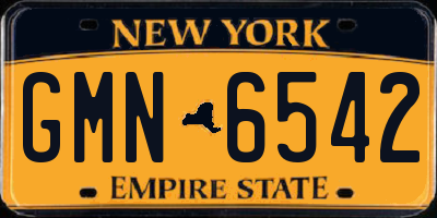 NY license plate GMN6542
