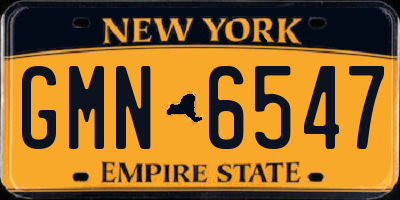 NY license plate GMN6547