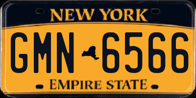 NY license plate GMN6566