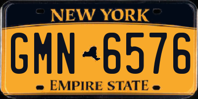 NY license plate GMN6576