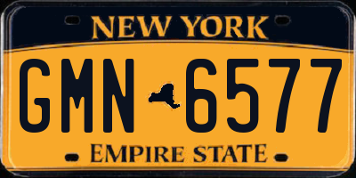 NY license plate GMN6577