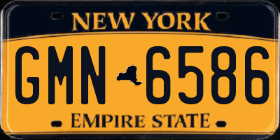 NY license plate GMN6586