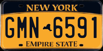 NY license plate GMN6591