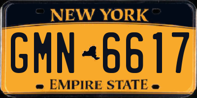 NY license plate GMN6617