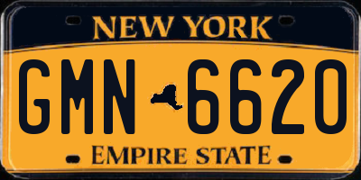 NY license plate GMN6620