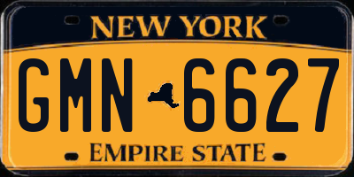 NY license plate GMN6627