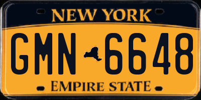 NY license plate GMN6648