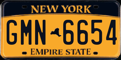 NY license plate GMN6654