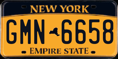 NY license plate GMN6658